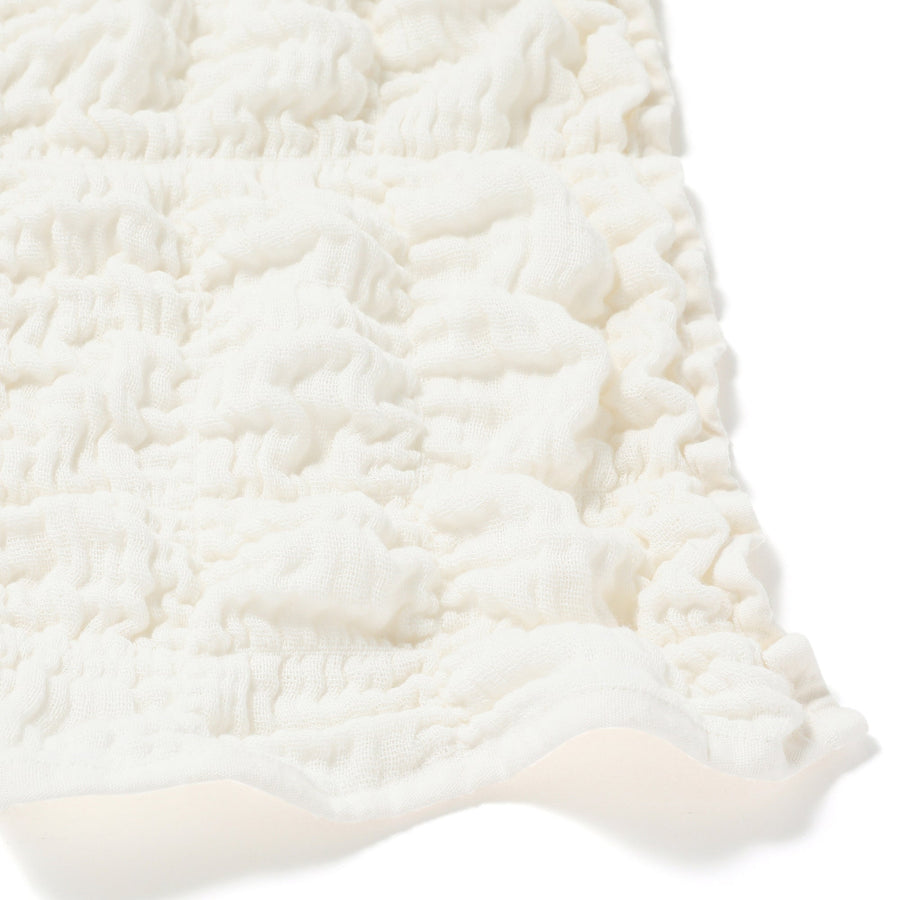 Ripple Gauze Blanket Double White