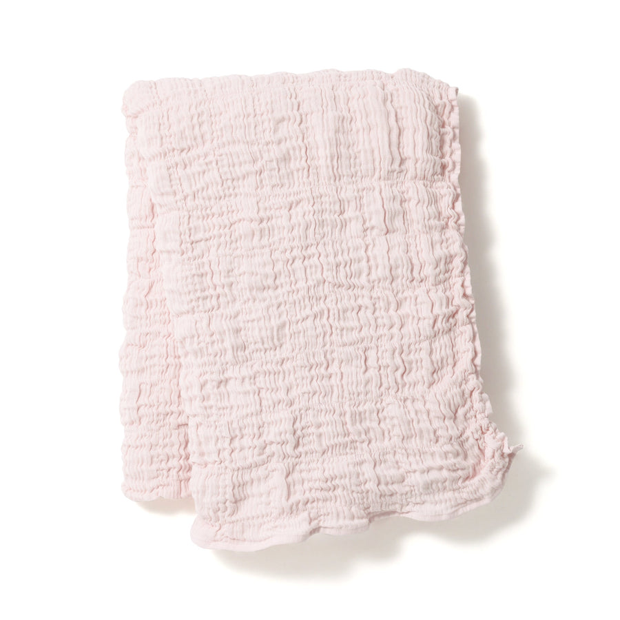 Ripple Gauze Blanket Single Light Pink