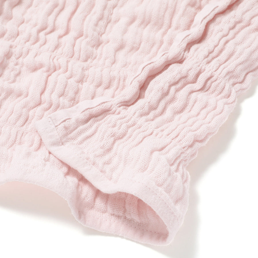 Ripple Gauze Blanket Single Light Pink