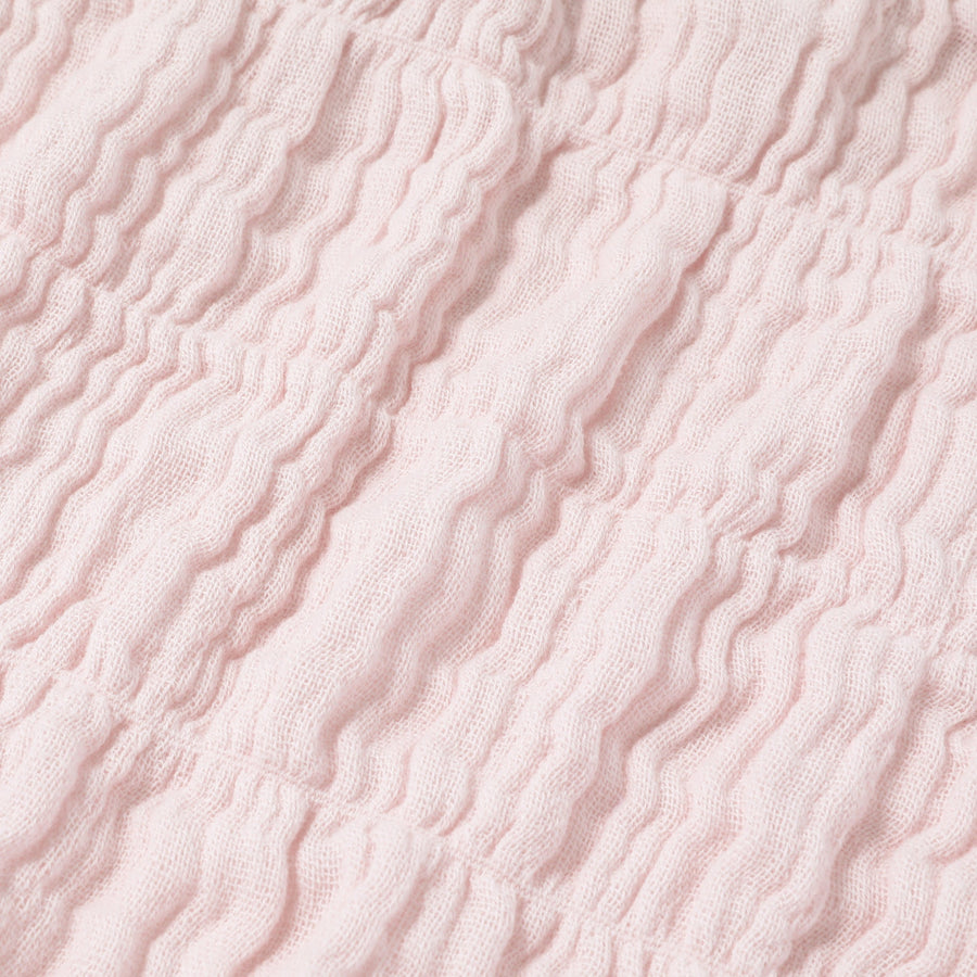 Ripple Gauze Blanket Single Light Pink