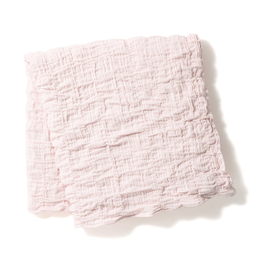 Ripple Gauze Blanket Double Light Pink