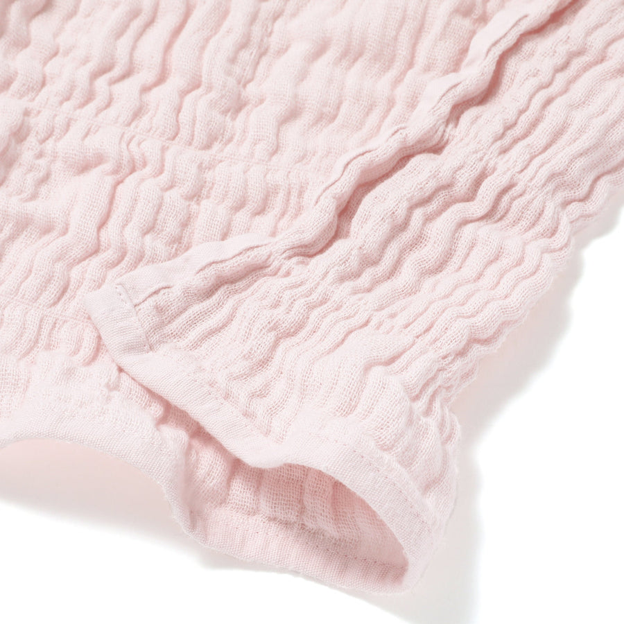 Ripple Gauze Blanket Double Light Pink