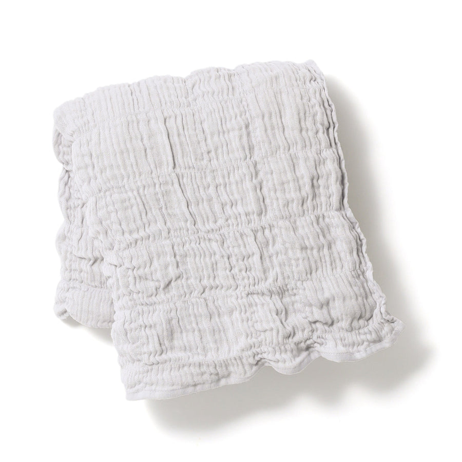 Ripple Gauze Blanket Half Light Gray