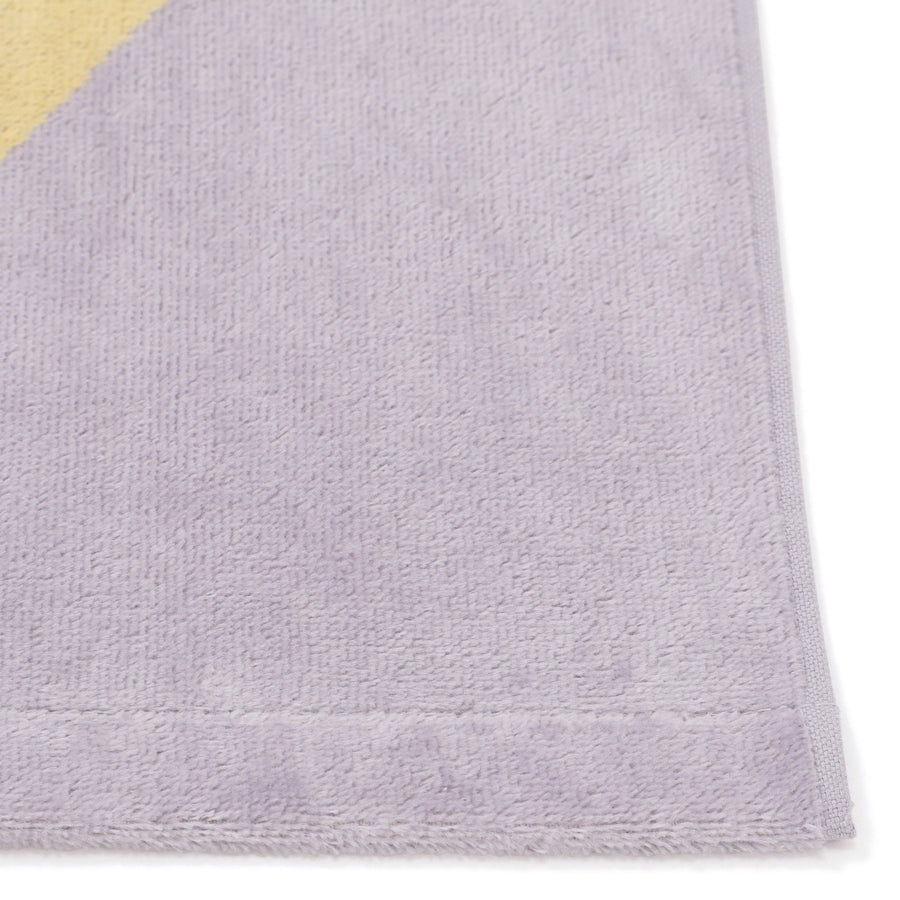 アートタオルケット ジオメトリック ダブル パープル×イエロー