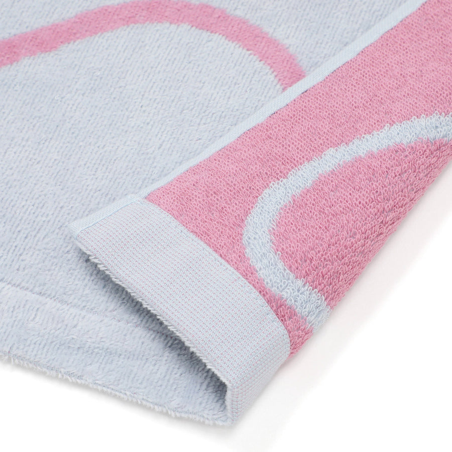 アートタオルケット ドローイング シングル ライトブルー×ピンク
