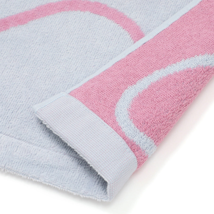 アートタオルケット ドローイング ダブル ライトブルー×ピンク