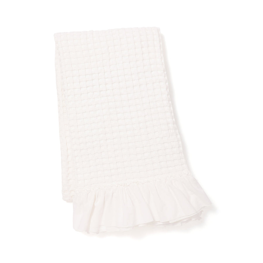 なめらか ワッフルケット シングル ホワイト