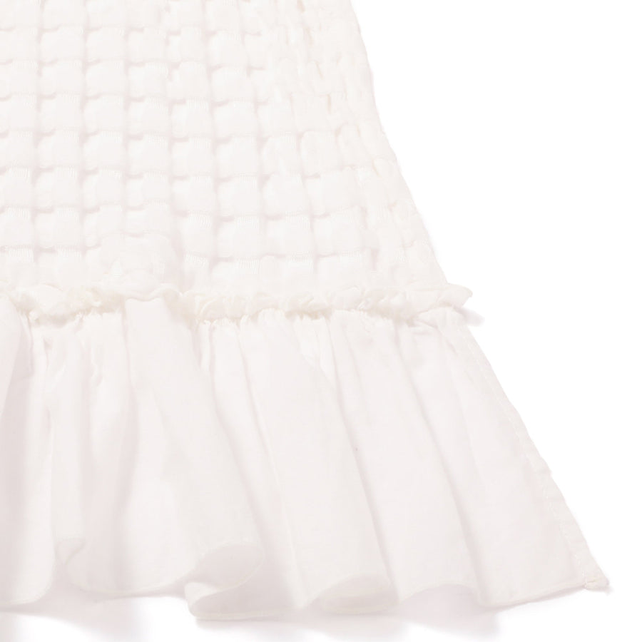 なめらか ワッフルケット シングル ホワイト