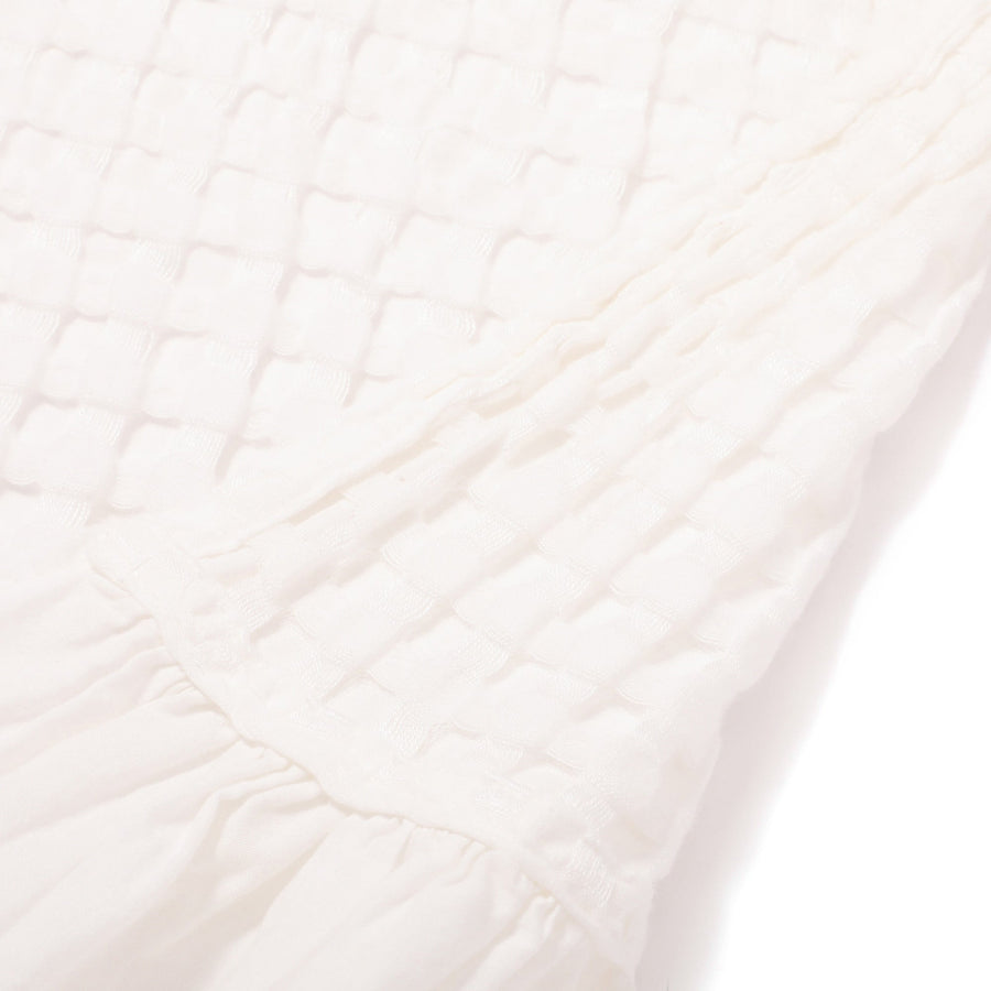 なめらか ワッフルケット シングル ホワイト