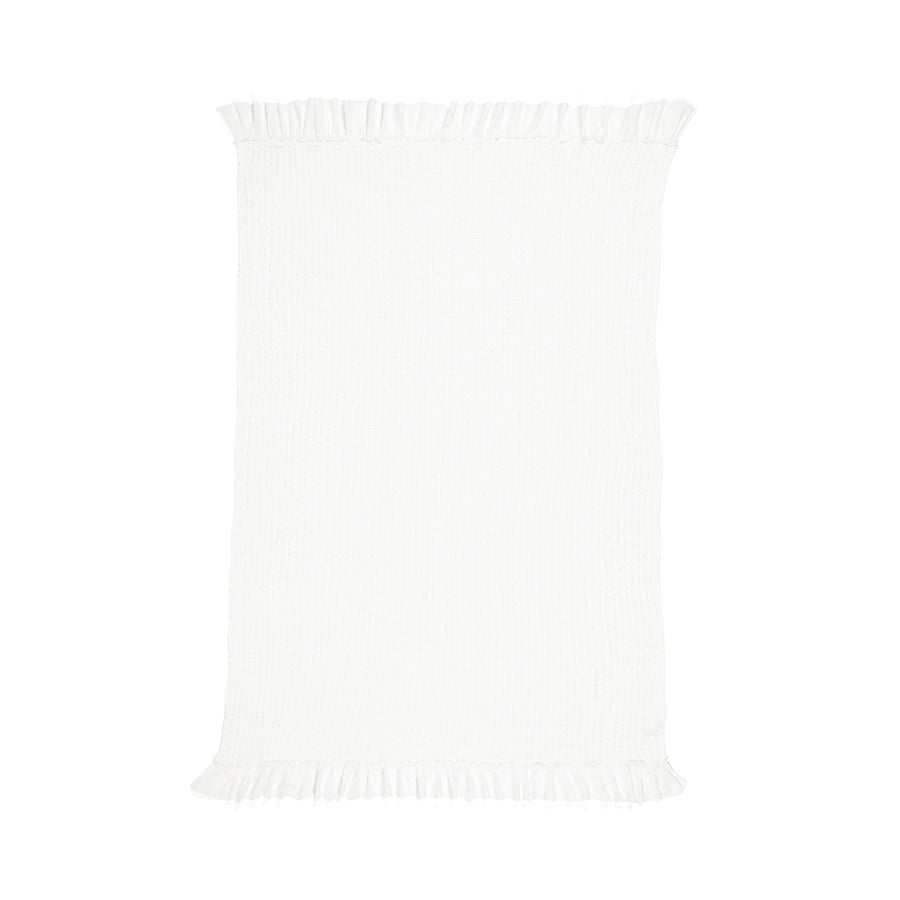 なめらか ワッフルケット シングル ホワイト