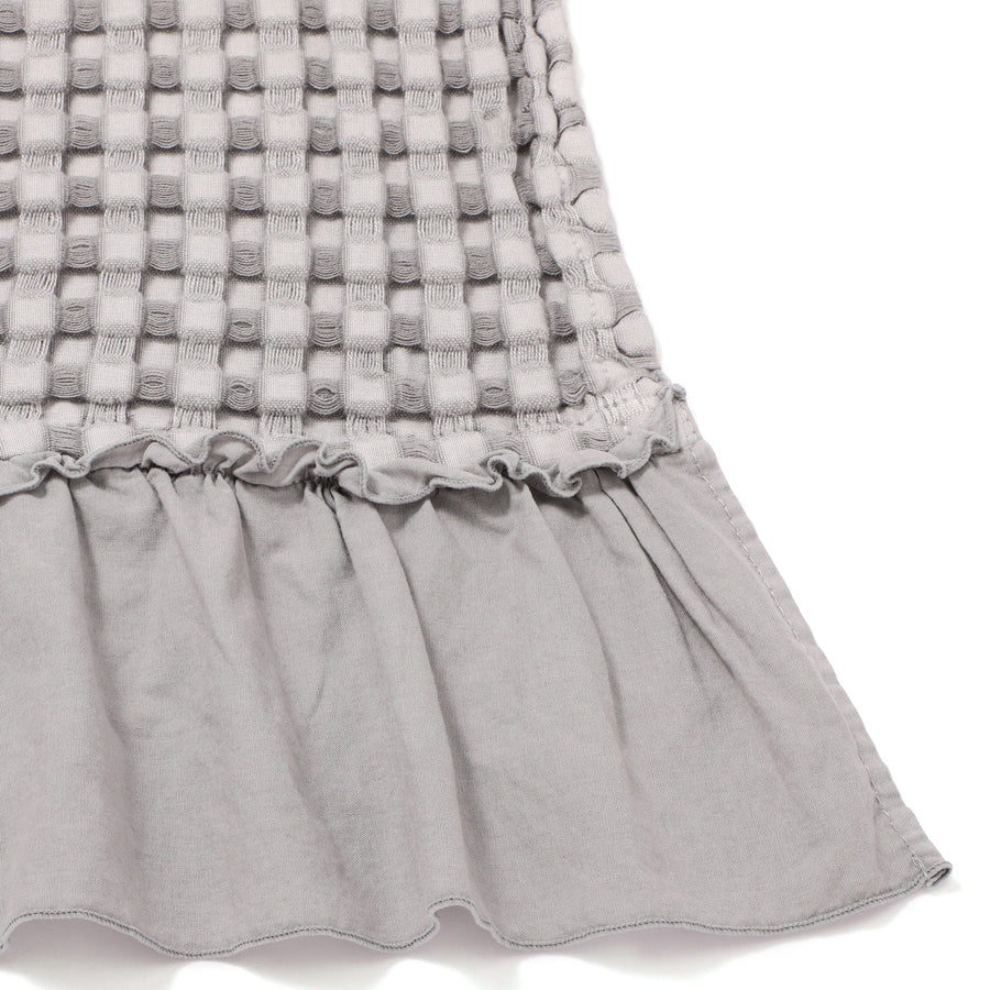 なめらか ワッフルケット シングル グレー