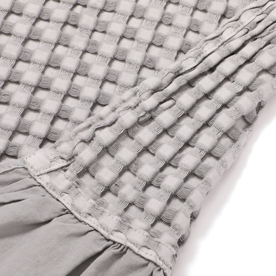 なめらか ワッフルケット シングル グレー