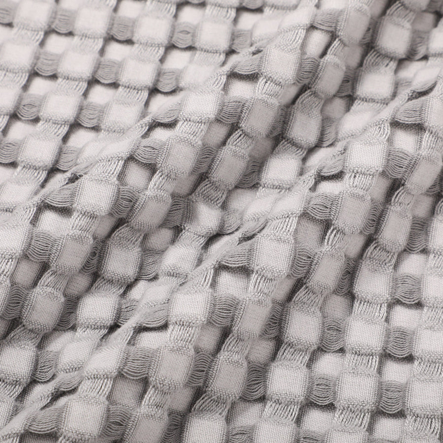 なめらか ワッフルケット シングル グレー