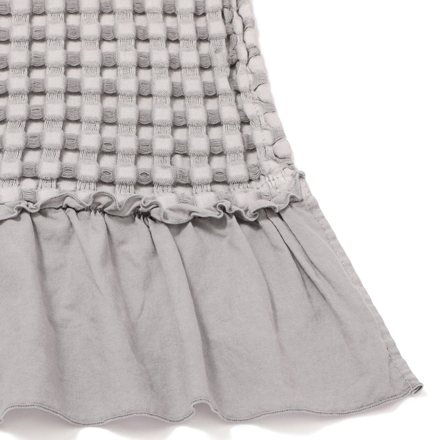 なめらか ワッフルケット ダブル グレー