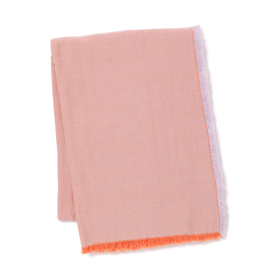 バイカラー ガーゼケット ダブル パープル×オレンジ