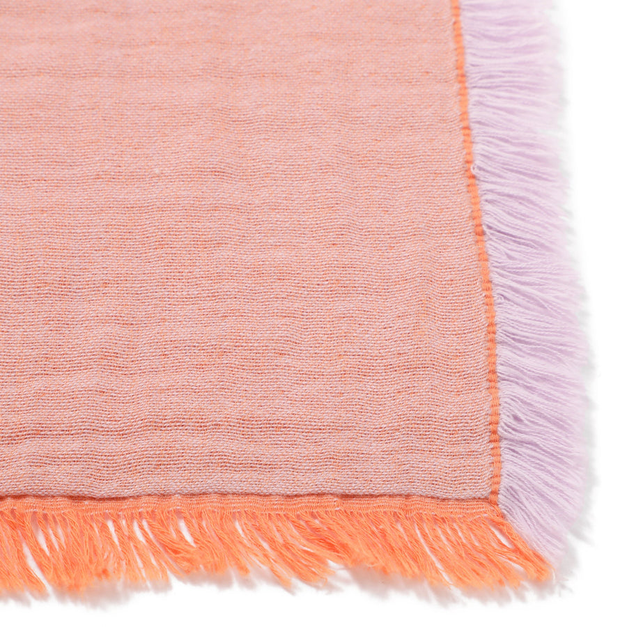 バイカラー ガーゼケット ダブル パープル×オレンジ