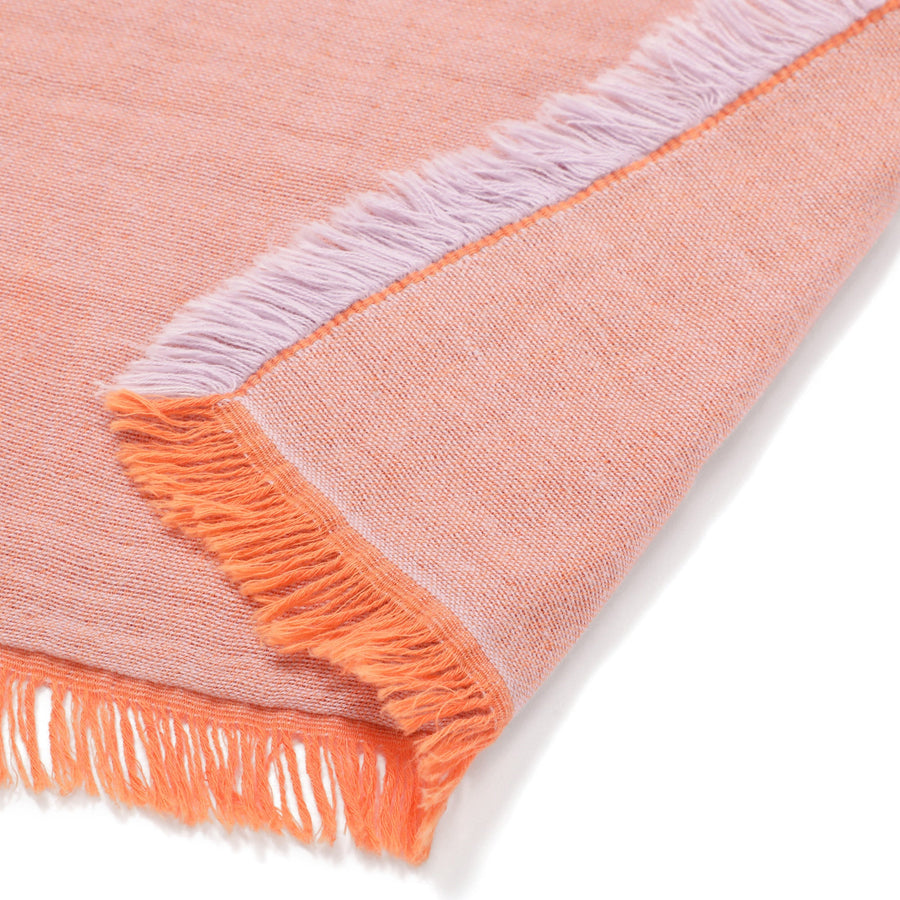 バイカラー ガーゼケット ダブル パープル×オレンジ