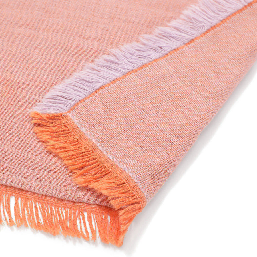 バイカラー ガーゼケット シングル パープル×オレンジ