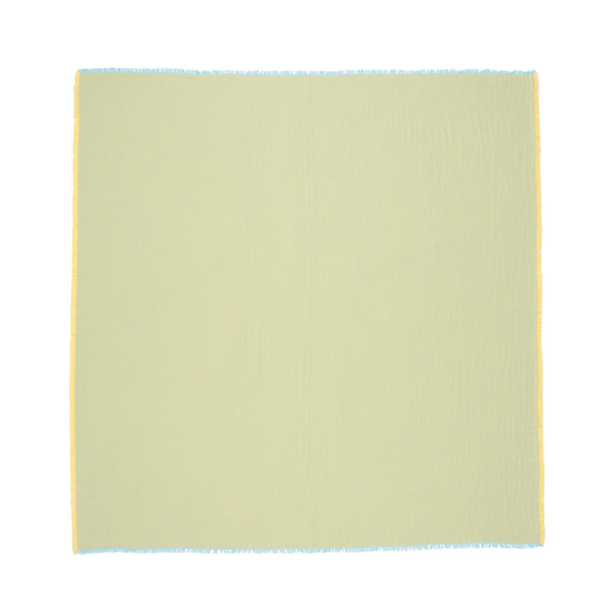 バイカラー ガーゼケット ダブル イエロー×ブルー