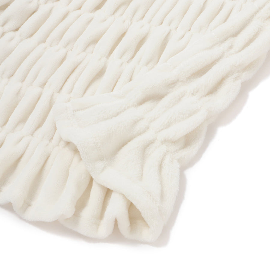 WARMY CICA リップル ブランケット（毛布）ダブル 1800×2000 アイボリー