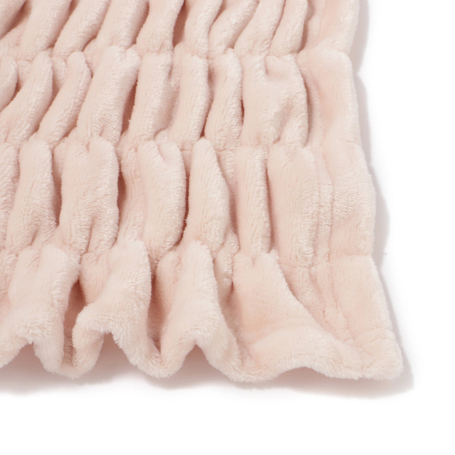 WARMY CICA リップル ブランケット（毛布）ダブル 1800×2000 ピンク