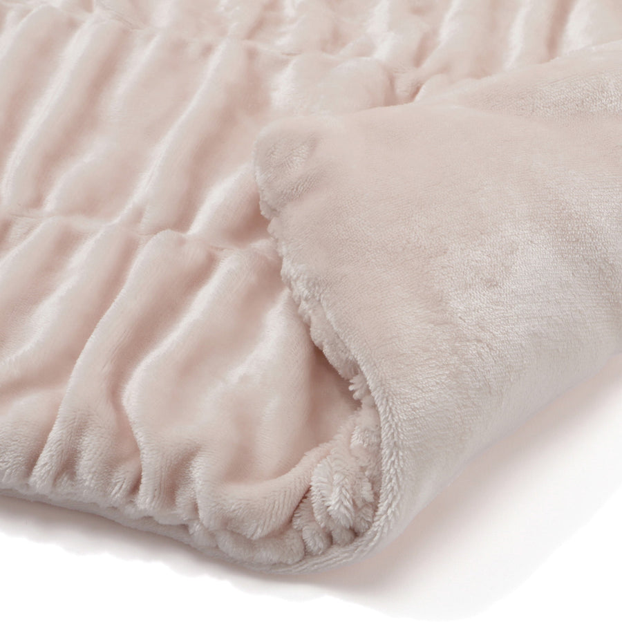 WARMY 中わた入りブランケット リップル（毛布）ダブル 1800×2000 ピンク