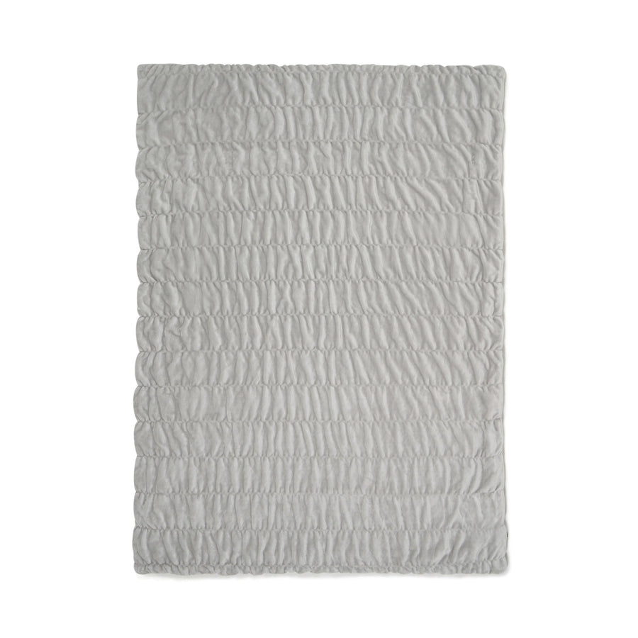 WARMY 中わた入りブランケット リップル（毛布）シングル 1400×2000 グレー