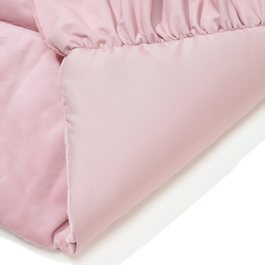 WARMY Frill Bed Pad, Single, Light Pink