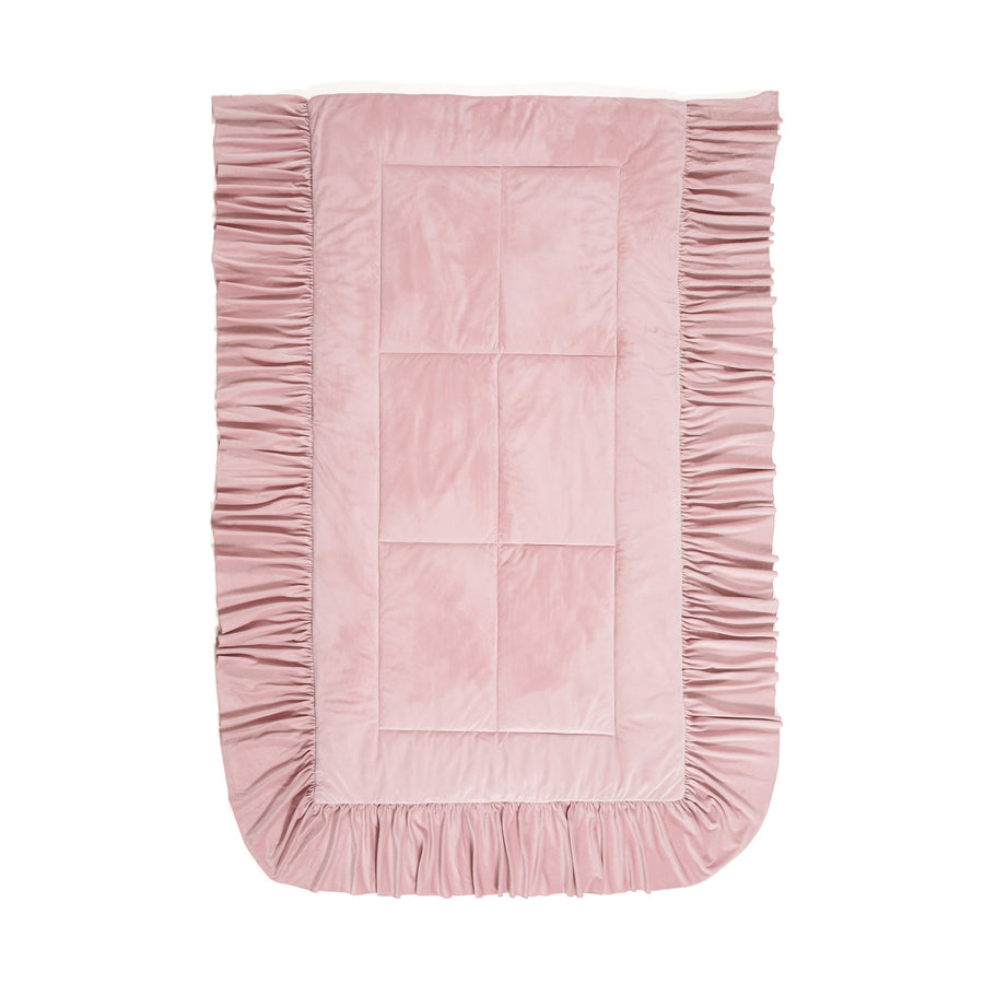 WARMY Frill Bed Pad, Single, Light Pink