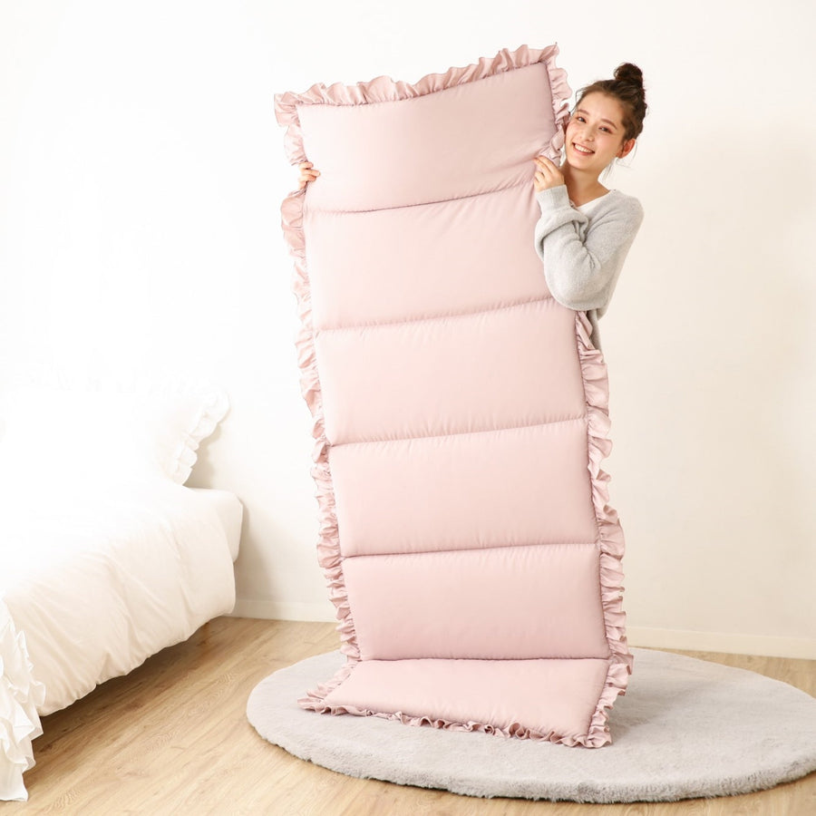 Frilled sleeping mat 700 x 1800 Pink