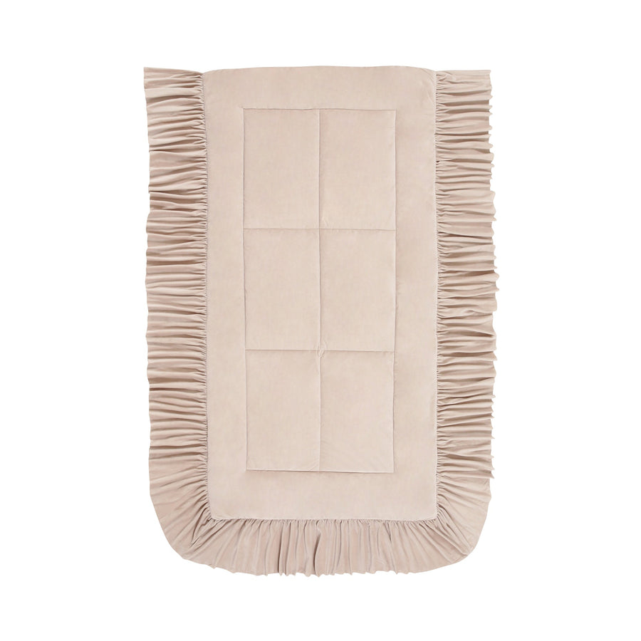 WARMY Frill Bed Pad, Semi-Double, Light Beige [2022 Model]