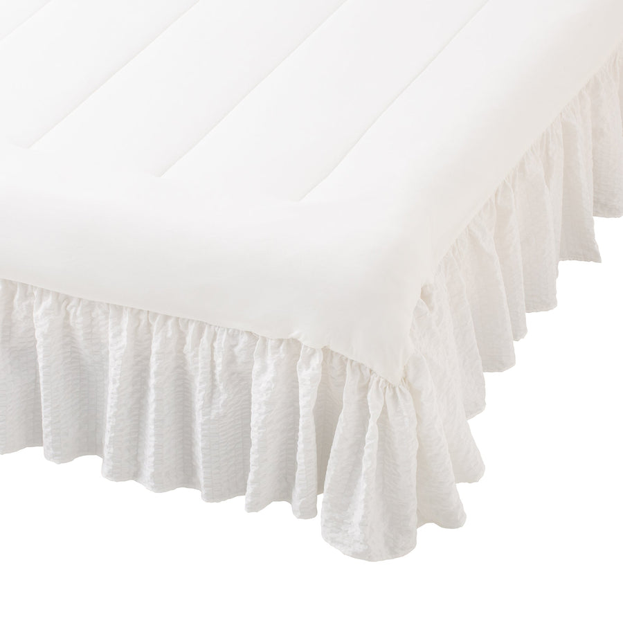 Fuwaro Cool Bed Pad Gathered Single White