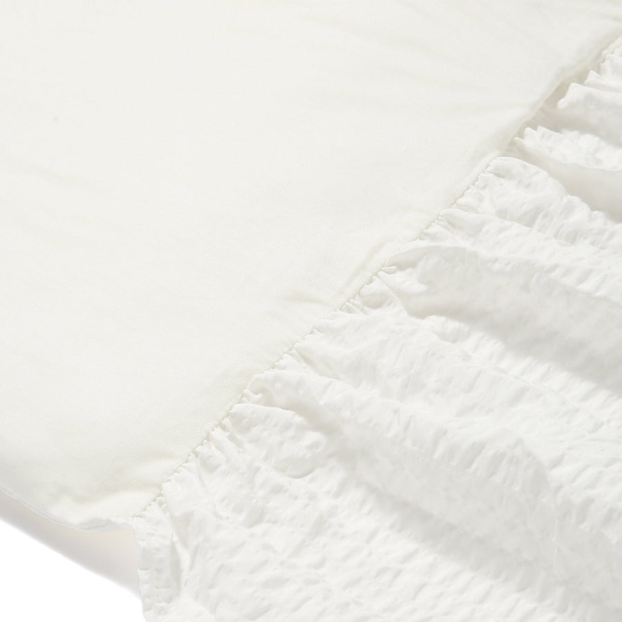 Fuwaro Cool Bed Pad Gathered Single White