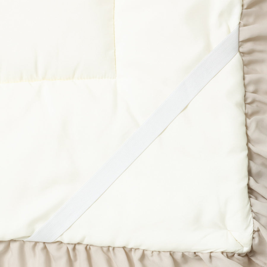 WARMY Ribbon Bed Pad, Single, Ivory