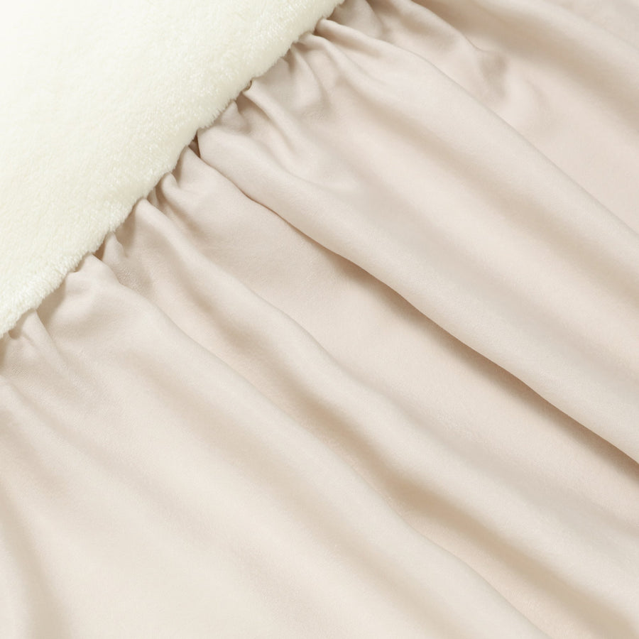 WARMY Ribbon Bed Pad, Single, Ivory