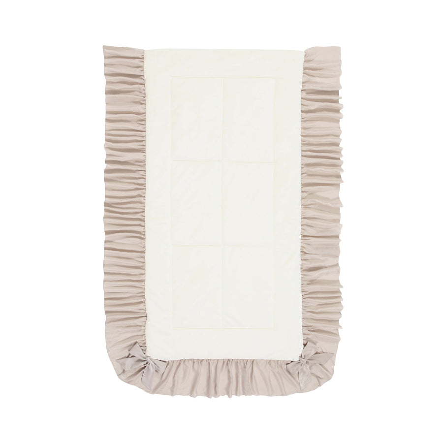 WARMY Ribbon Bed Pad, Single, Ivory