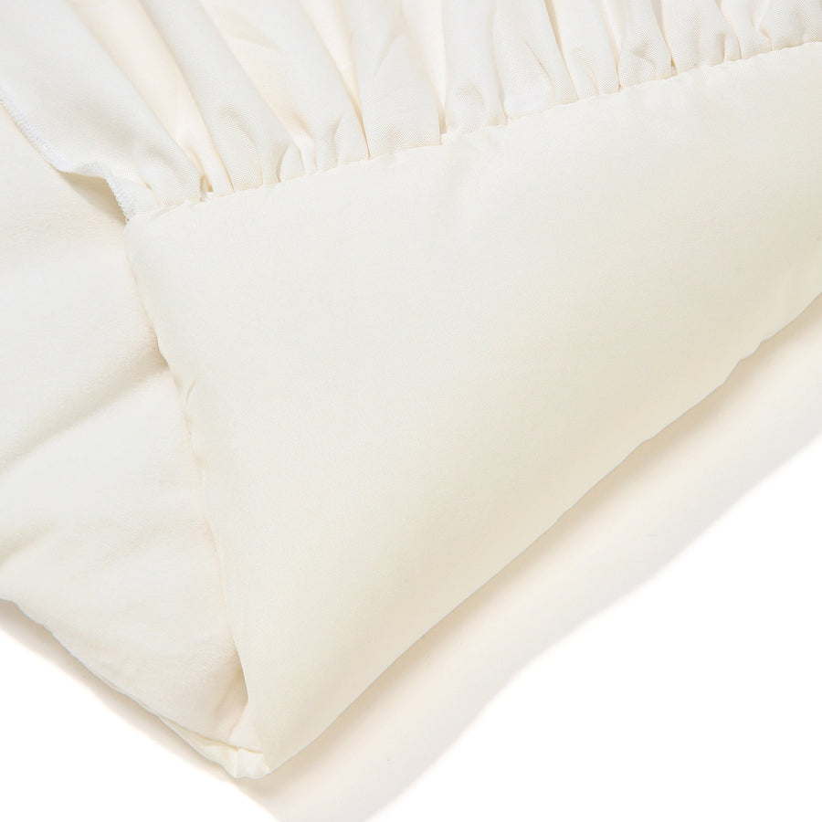 WARMY Frill Bed Pad, Single, Ivory