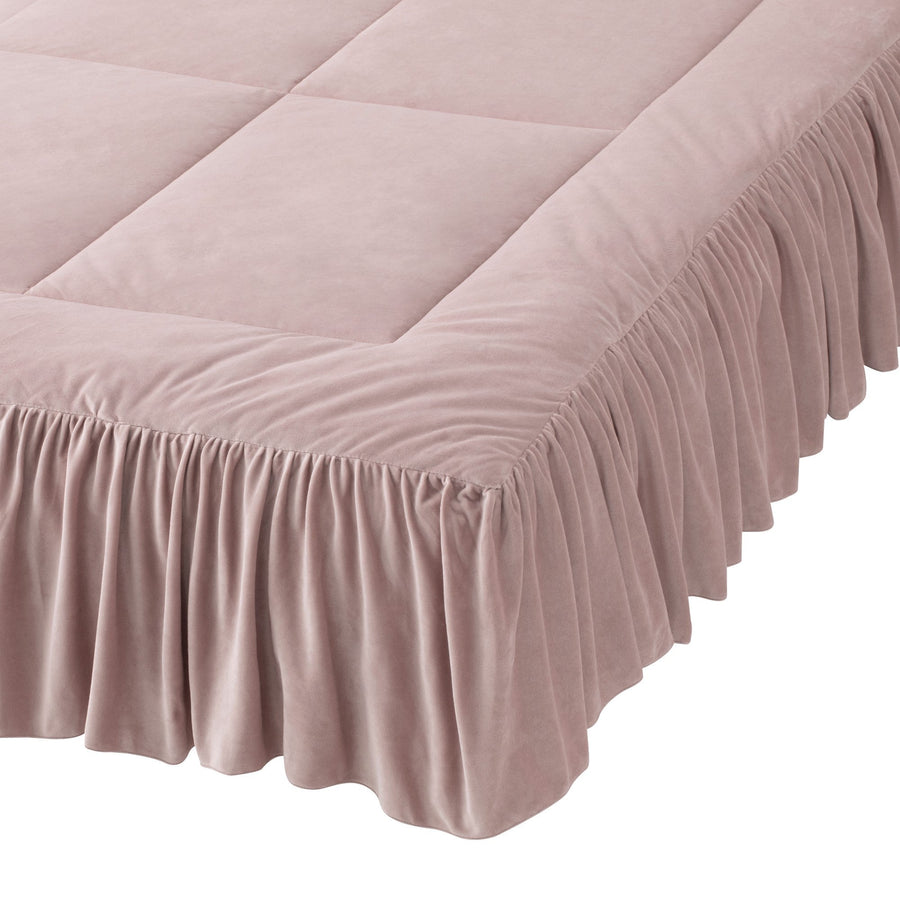 WARMY Frill Bed Pad, Single, Pink