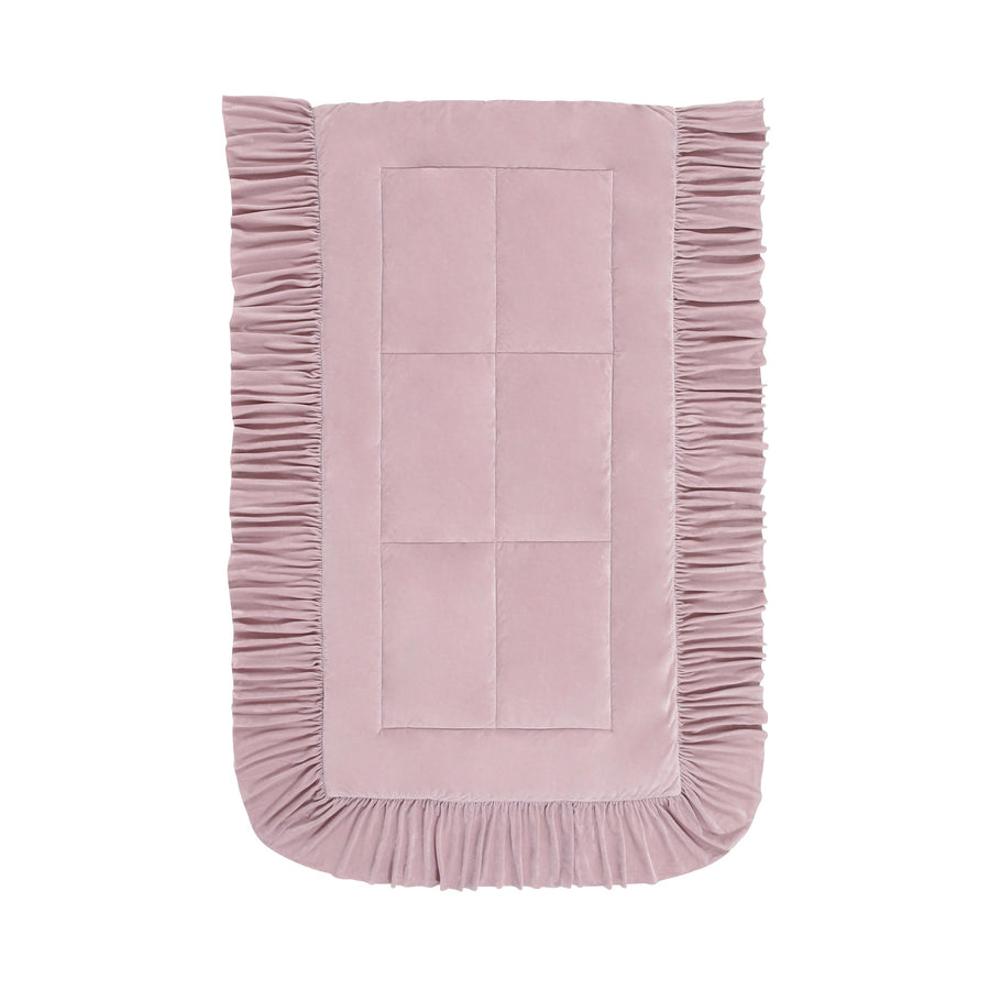 WARMY Frill Bed Pad, Single, Light Purple