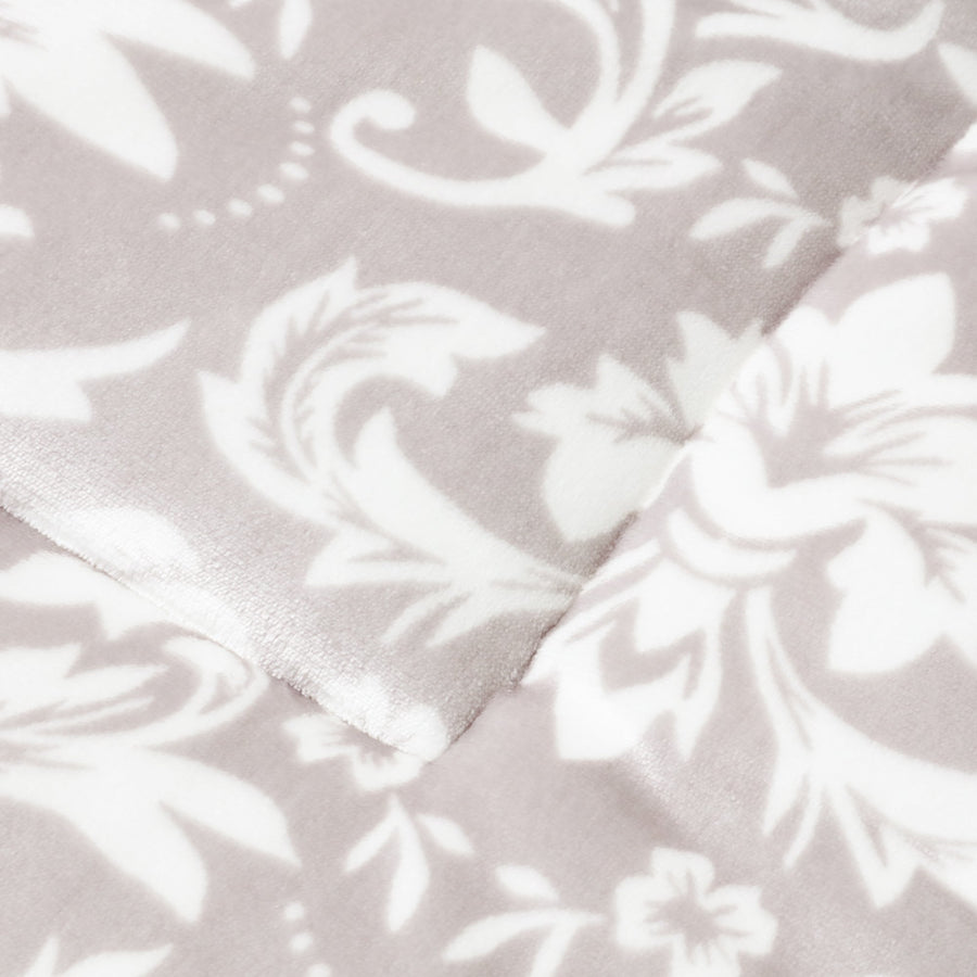 WARMY Damask Bed Pad Double Grey