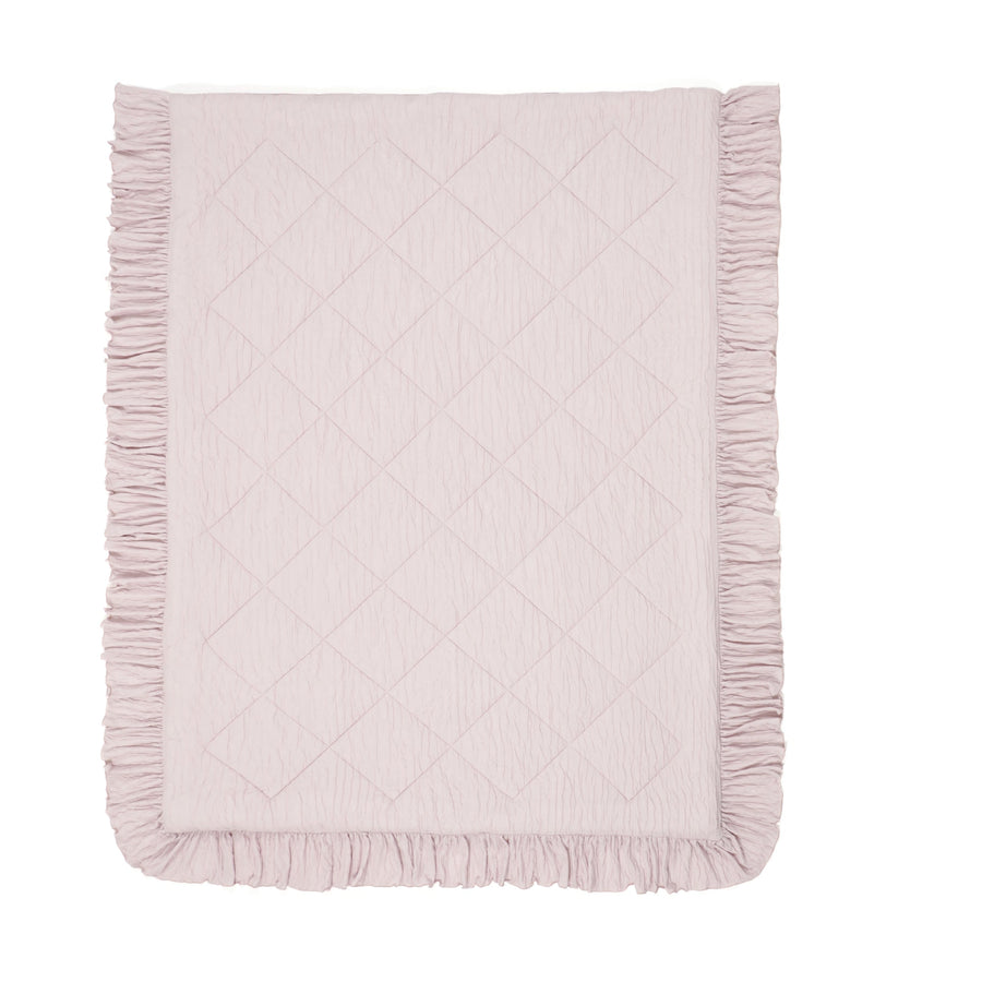 Fluffy Ruffled Quilt, Single, Pink