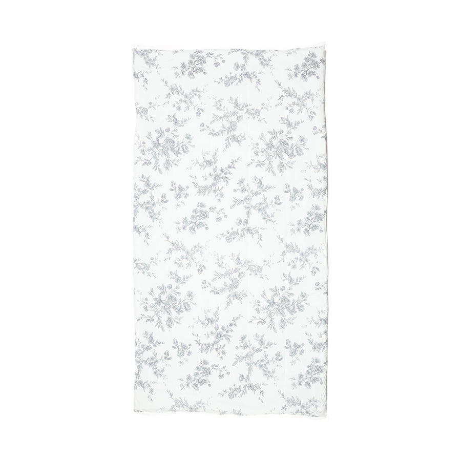 Fluffy Cool Bed Pad Classic Flower Semi-Double Gray