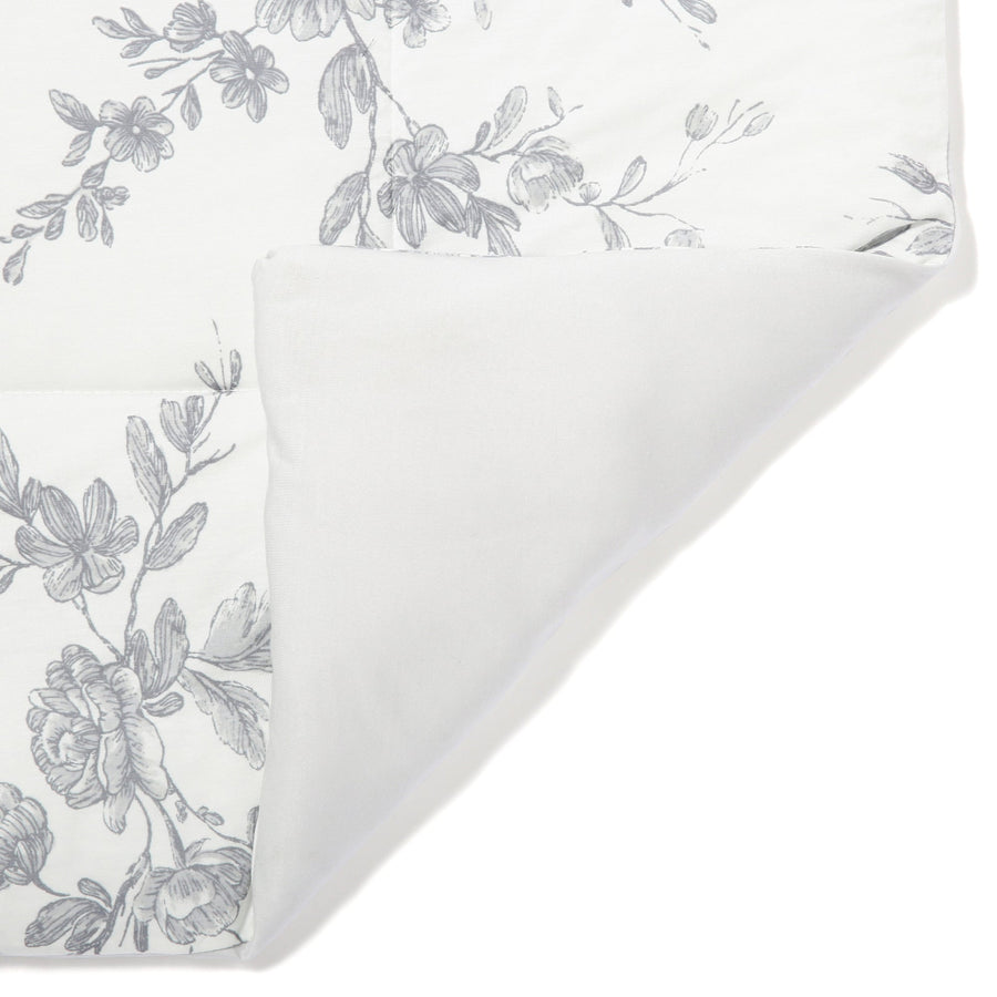 Fluffy Cooling Quilt Classic Flower Single Gray