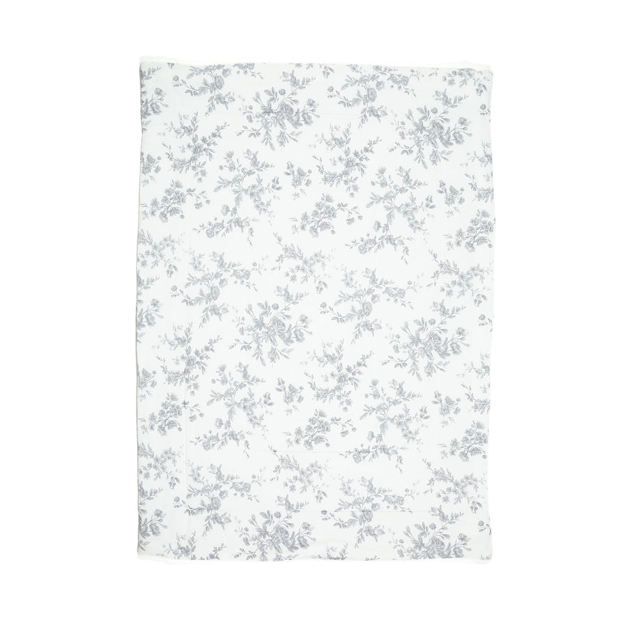 Fluffy Cooling Quilt Classic Flower Single Gray