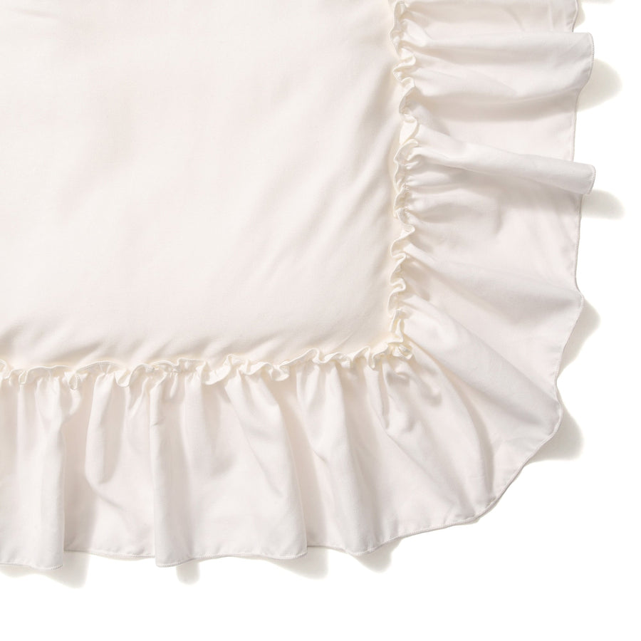 かんたん寝具セット フリル セミダブル ホワイト
