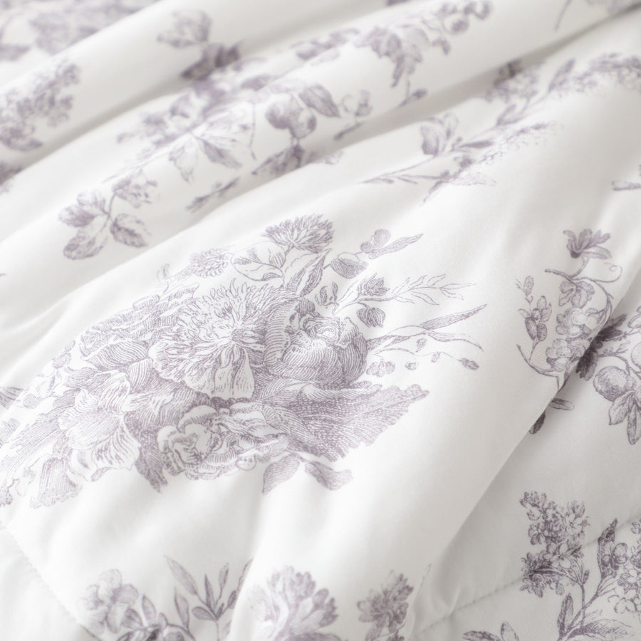 ふわろ 夏でもひんやりもちもち 肌掛けふとん クラシックフラワー ダブル