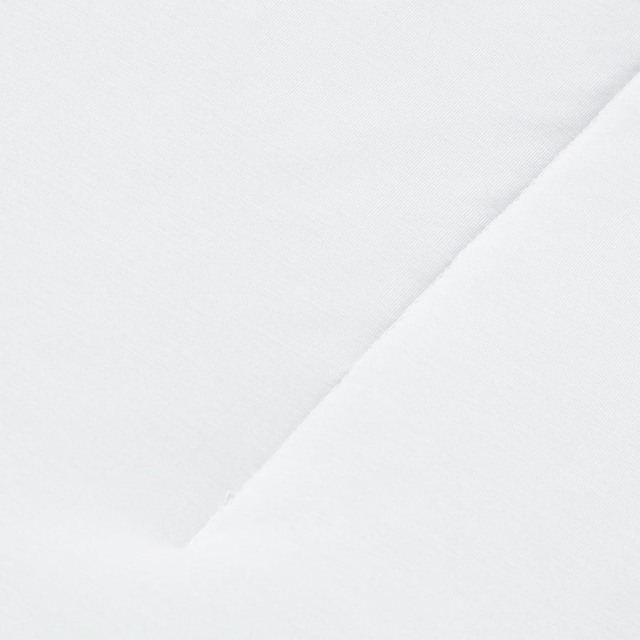 ふわろ 夏でもひんやりもちもち ベッドパッド フリルチェック ダブル ホワイト×グレー