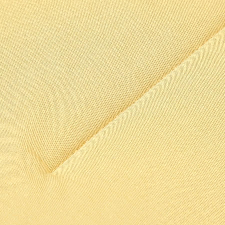 ふわろ 夏でもひんやりもちもち ベッドパッド バイカラーパイピング セミダブル イエロー×ブルー