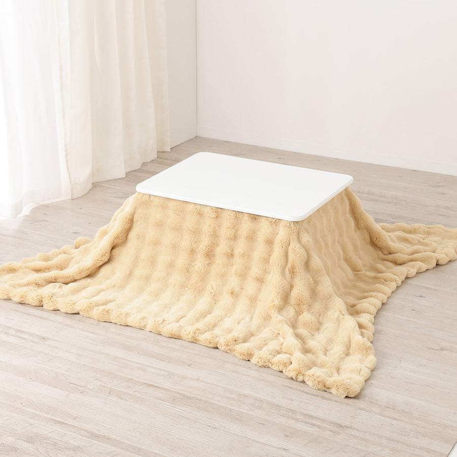 ポコモコファー こたつブランケット 1900×1900 イエロー