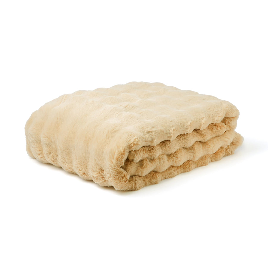 ポコモコファー こたつブランケット 2400×1900 イエロー